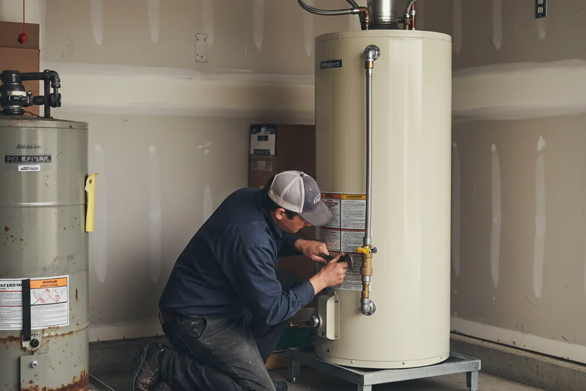 Water heater and shutoff valve replacement in Belchertown