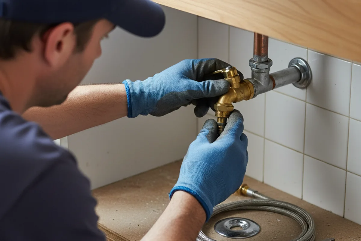 Shutoff valve and fitting work during Emergency Plumbing in Belchertown
